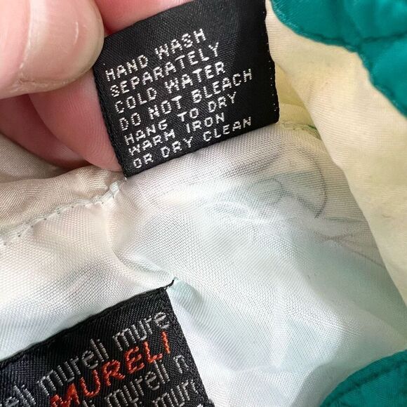 Mureli Silk Windbreaker Womens Medium World Map artsy High Neck Zip-Up Jacket - Picture 5 of 9